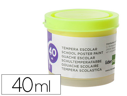 40ml. témpera escolar Liderpapel amarillo limón